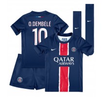 Paris Saint-Germain Ousmane Dembele #10 Koszulka Podstawowa dzieci 2024-25 Krótki Rękaw (+ krótkie spodenki)